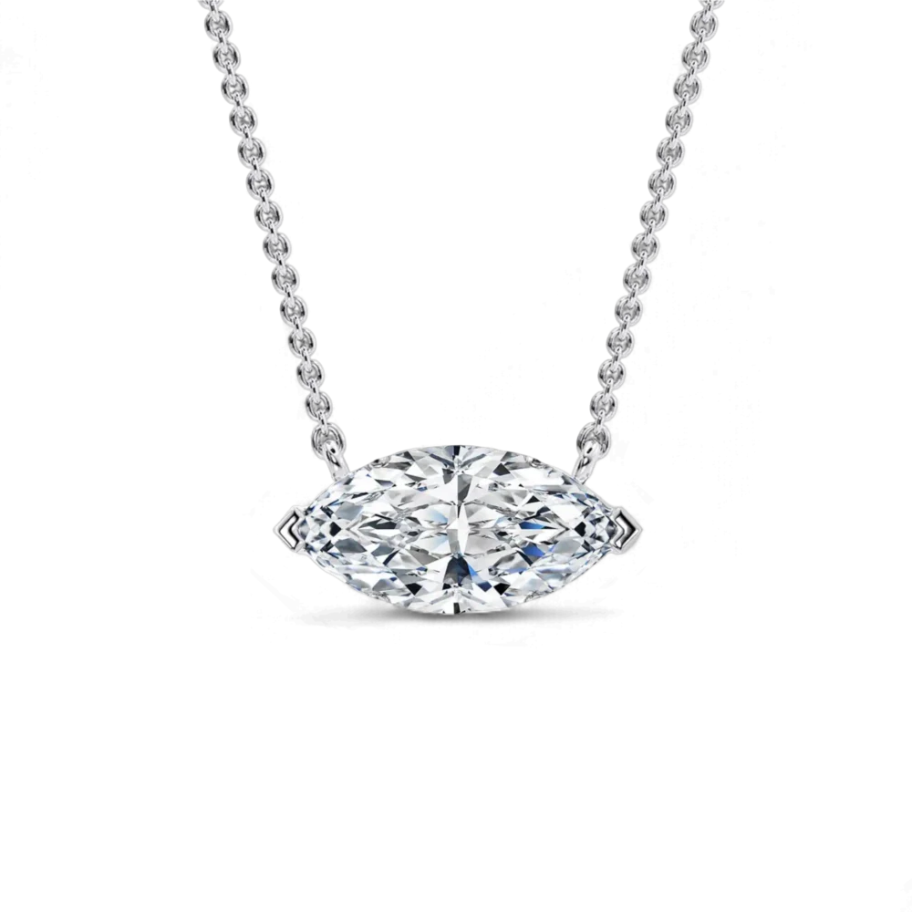 Diamanti Anversa collana punto luce diamante - taglio marquise