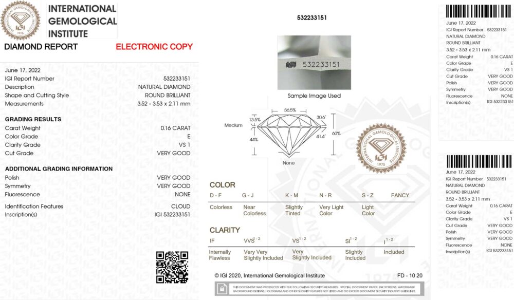 0.16 carati diamante blister